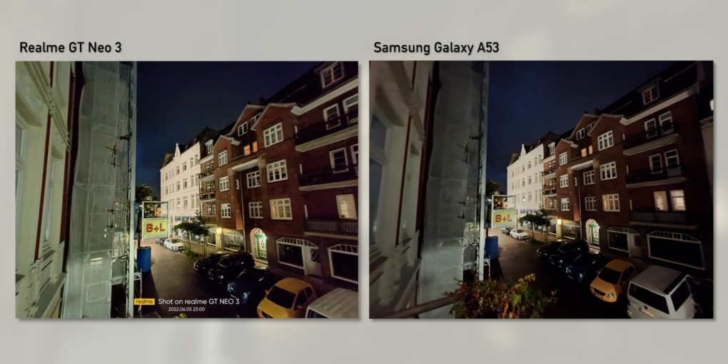 Realme GT Neo 3 night camera comparison