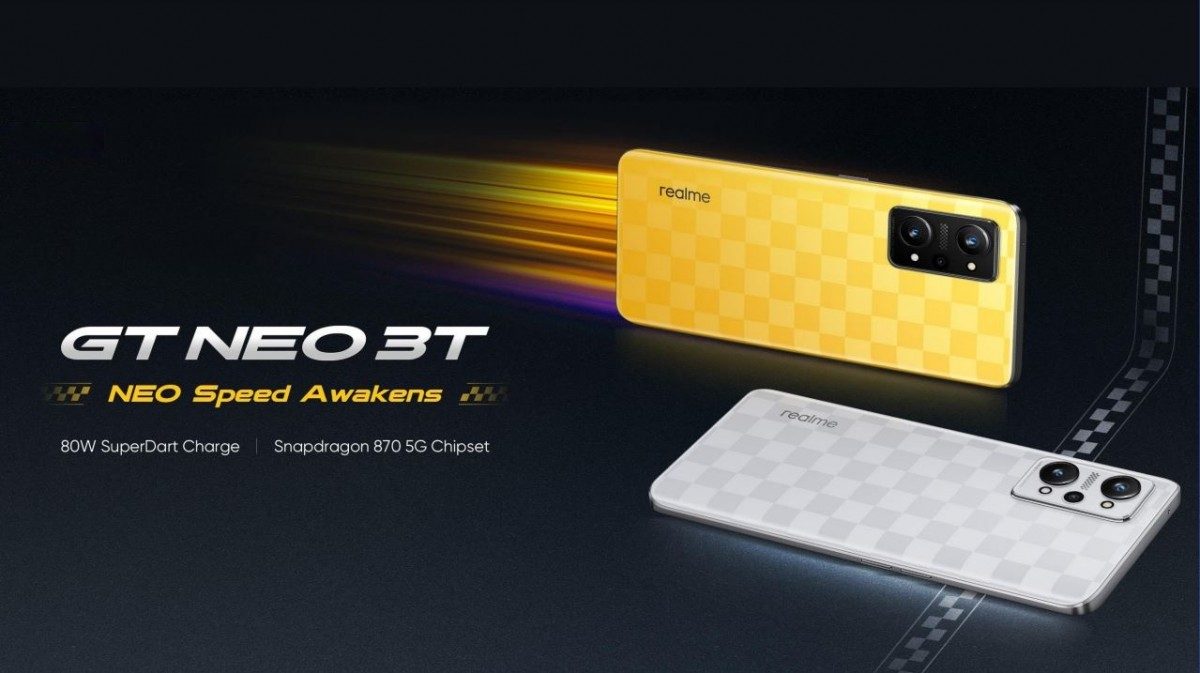 Realme GT Neo 3T presented header