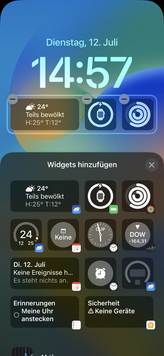 iOS 16 Sperrbildschirm