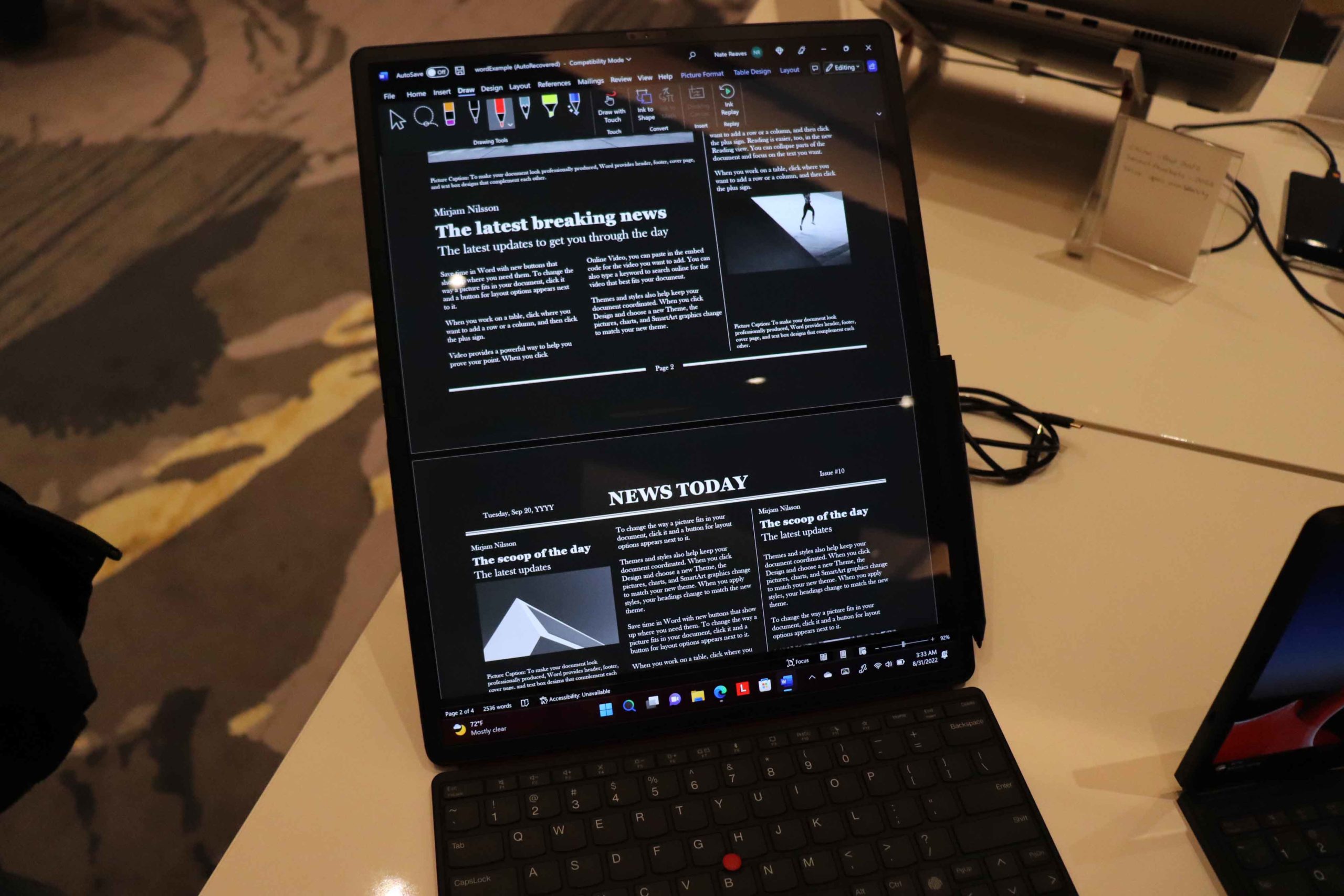Lenovo ThinkPad X1 Fold hands-on: foldable all-rounder presented