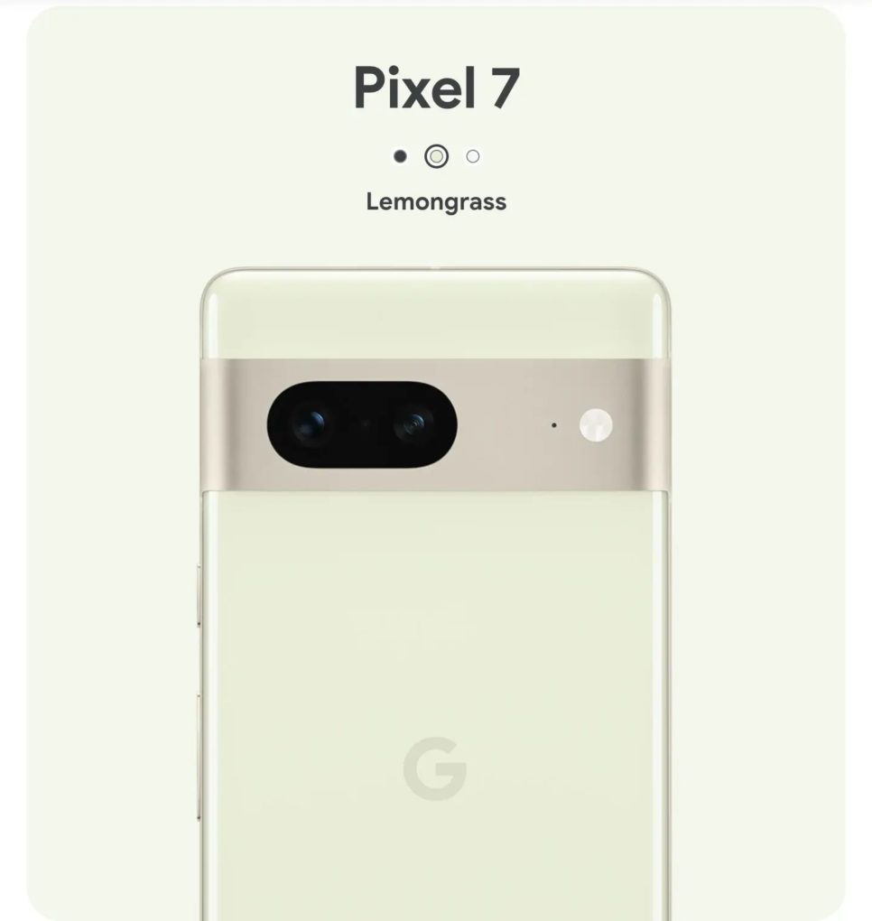 Google Pixel 7 Lemongrass