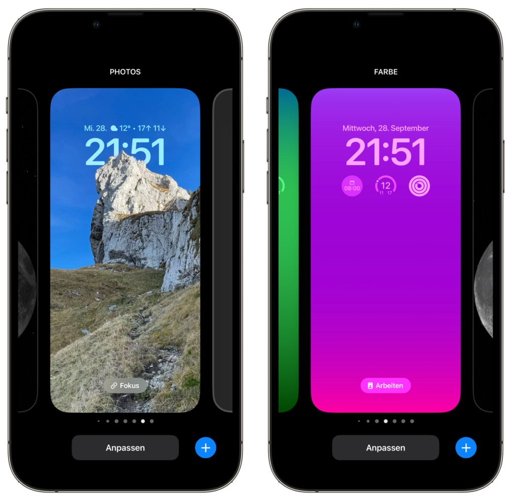 iOS 16 Sperrbildschirm-Galerie
