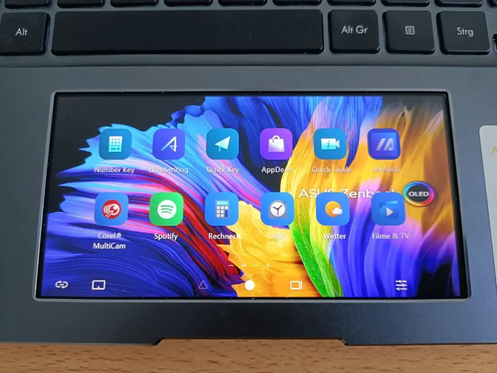 Zenbook 14X OLED screen pad