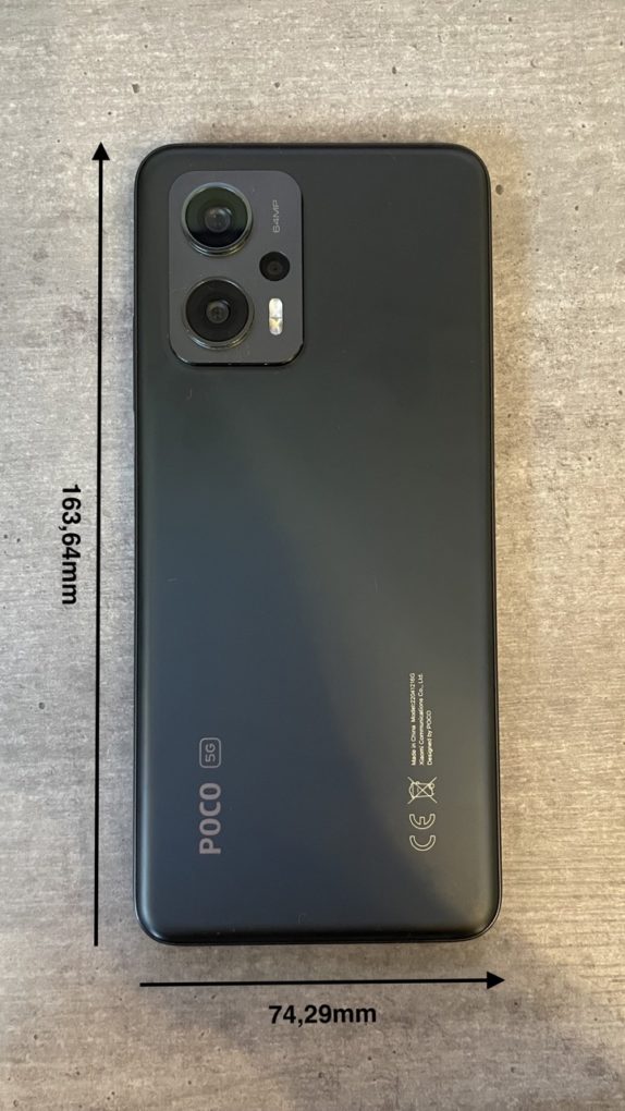 Poco X4 GT Maße 1