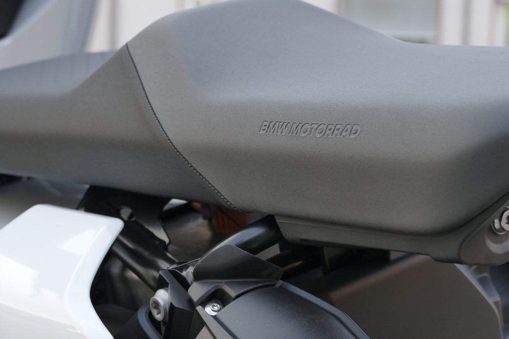 BMW CE 04 lettering seat surface