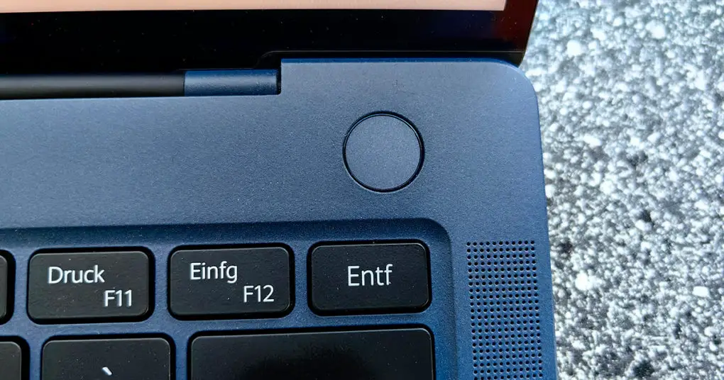 Huawei MateBook X Pro 2022 power button