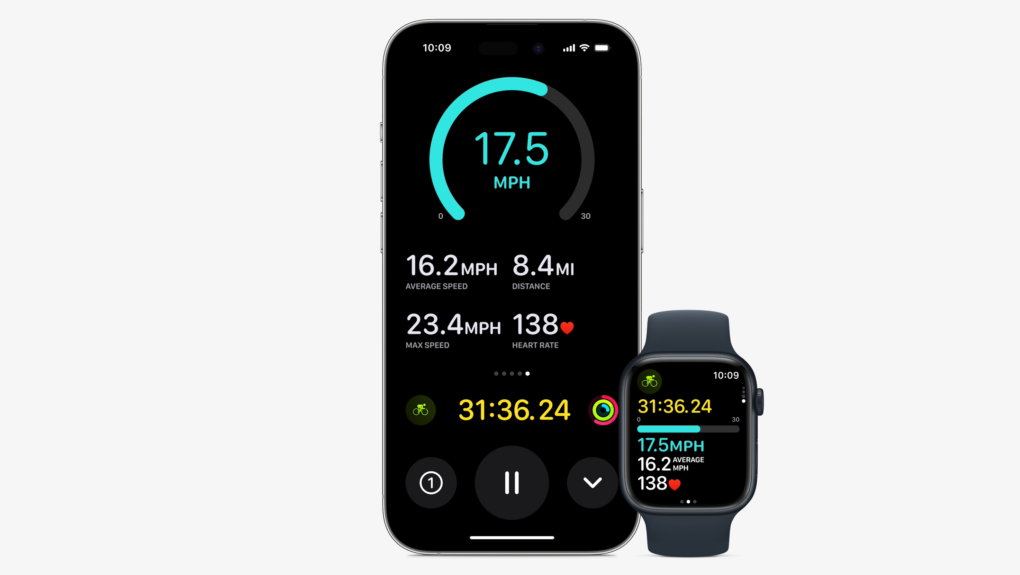 watchOS 10 Bike Ansicht iPhone