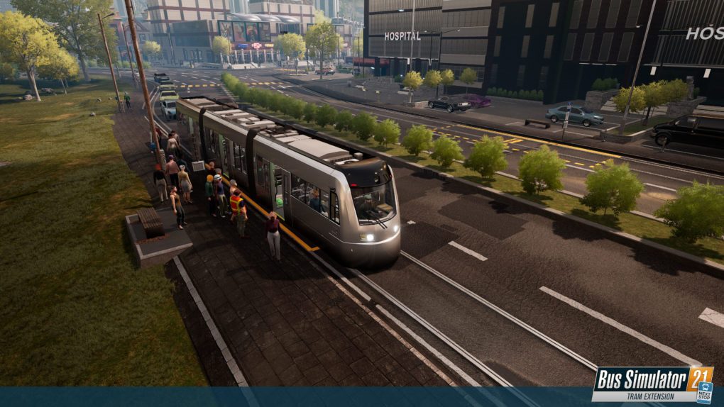 Bus-Simulator 21: Straßenbahn an einer Haltestelle 2