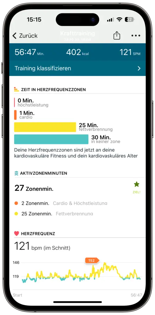Fitbit Versa 4 App Sporttracking Bild 1