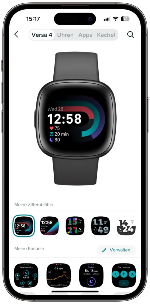 Fitbit Versa 4 App Watchfaces