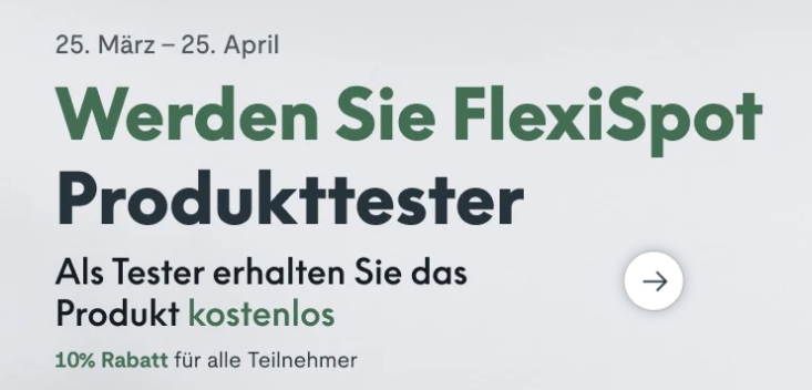 FlexiSpot Produkttester-Aktion