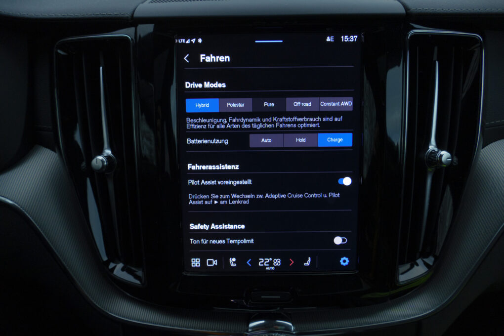 Volvo XC60 T8 Recharge Fahreinstellungen