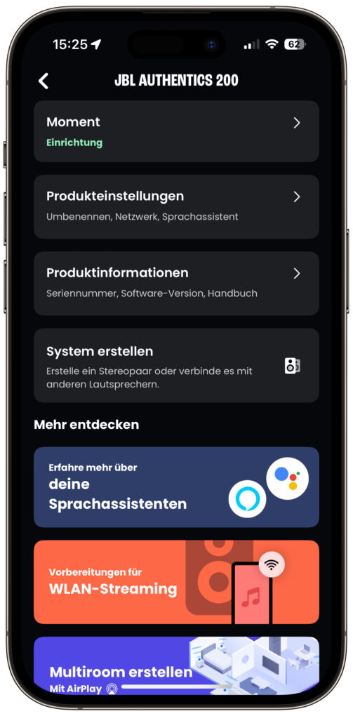 JBL Authentics 200 App 2