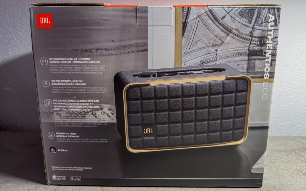 JBL Authentics 200 Verpackung hinten