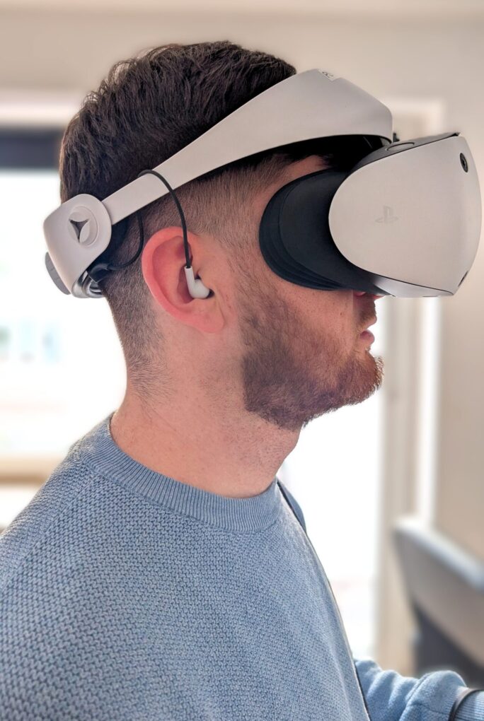 PS VR2 Seitenansicht Kopfhörer