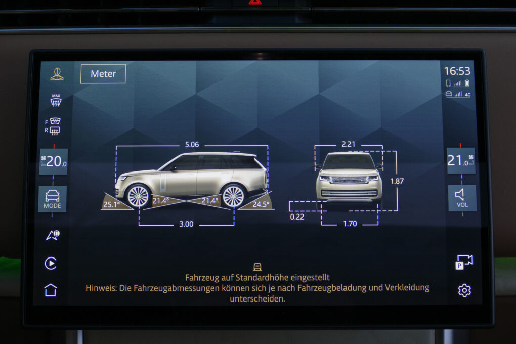 Land Rover Range Rover SV Infotainment Fahrzeuginfo