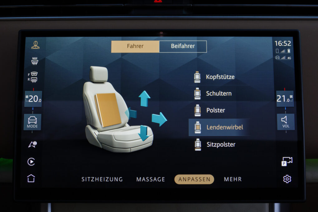 Land Rover Range Rover SV Infotainment Sitzverstellung
