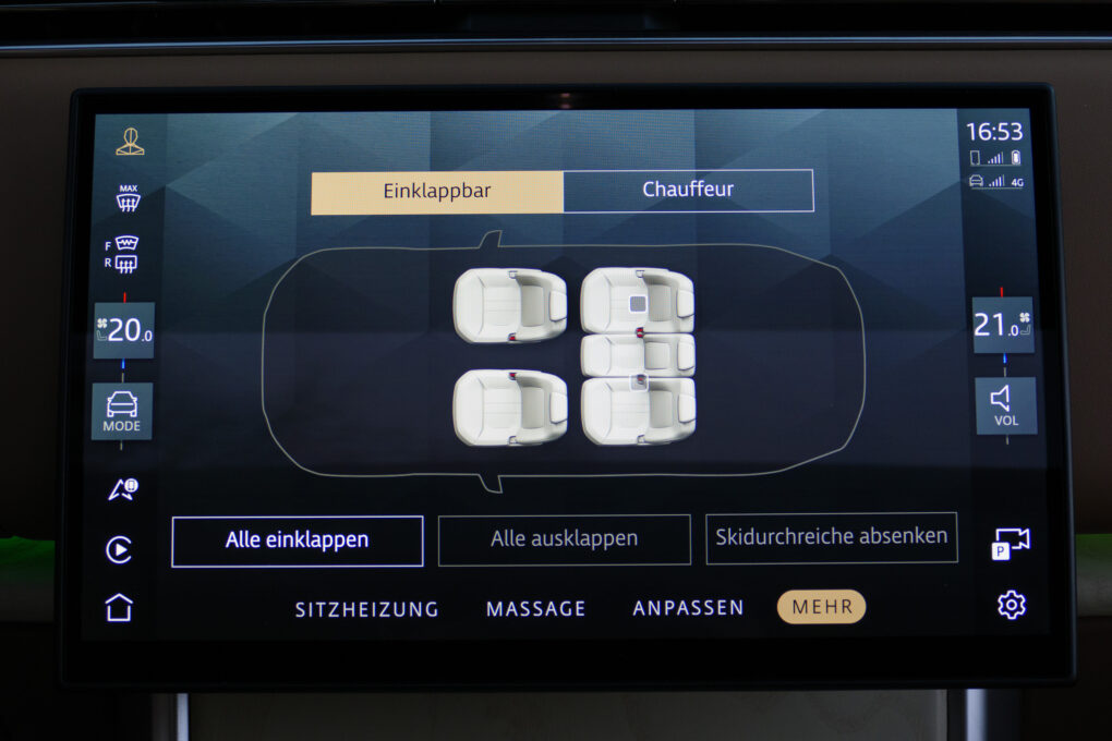 Land Rover Range Rover SV Infotainment Sitzverstellungen