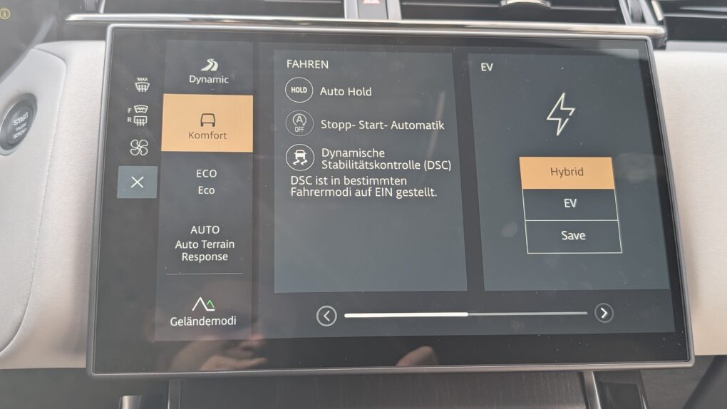 Range Rover Velar Antriebsmodi