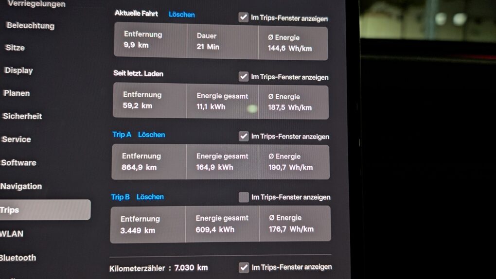 Tesla Model Y Vebrauch