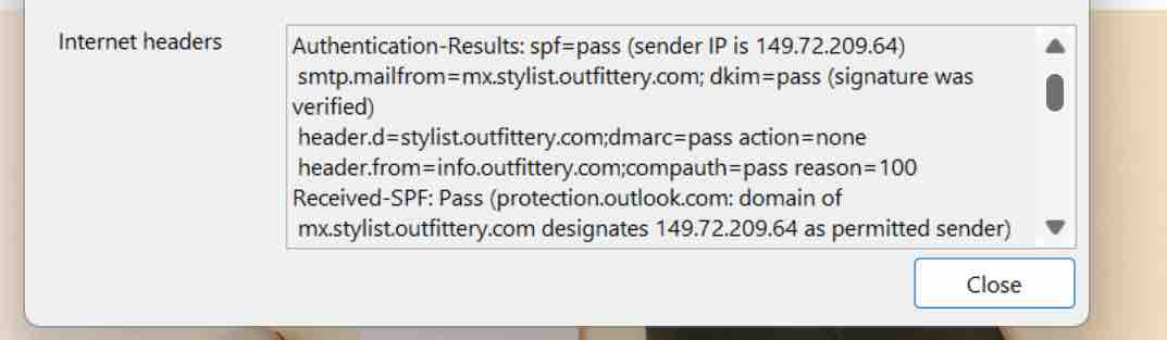 Outfittery Phishing E-Mail