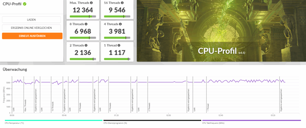Lenovo LOQ 17IRX10 3D-Mark CPU-Profil