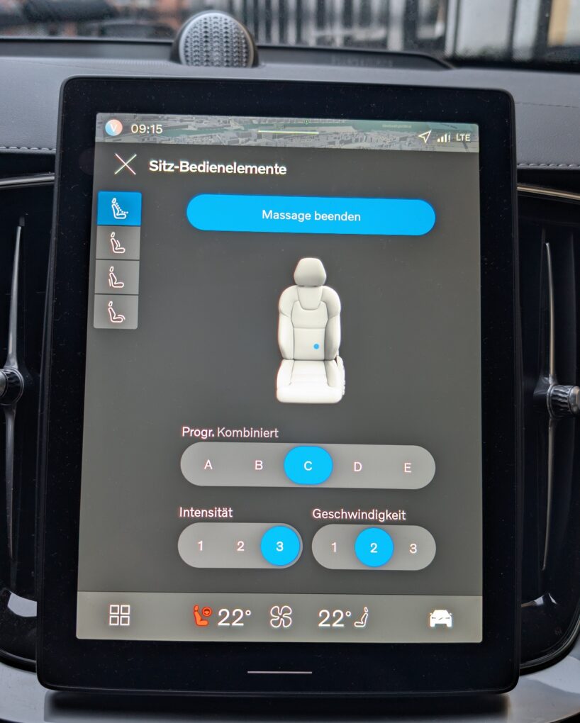 Volvo XC90 Massage Display