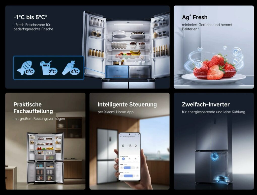 Der Kühlschrank von Xiaomi hat viele unterschiedliche Features