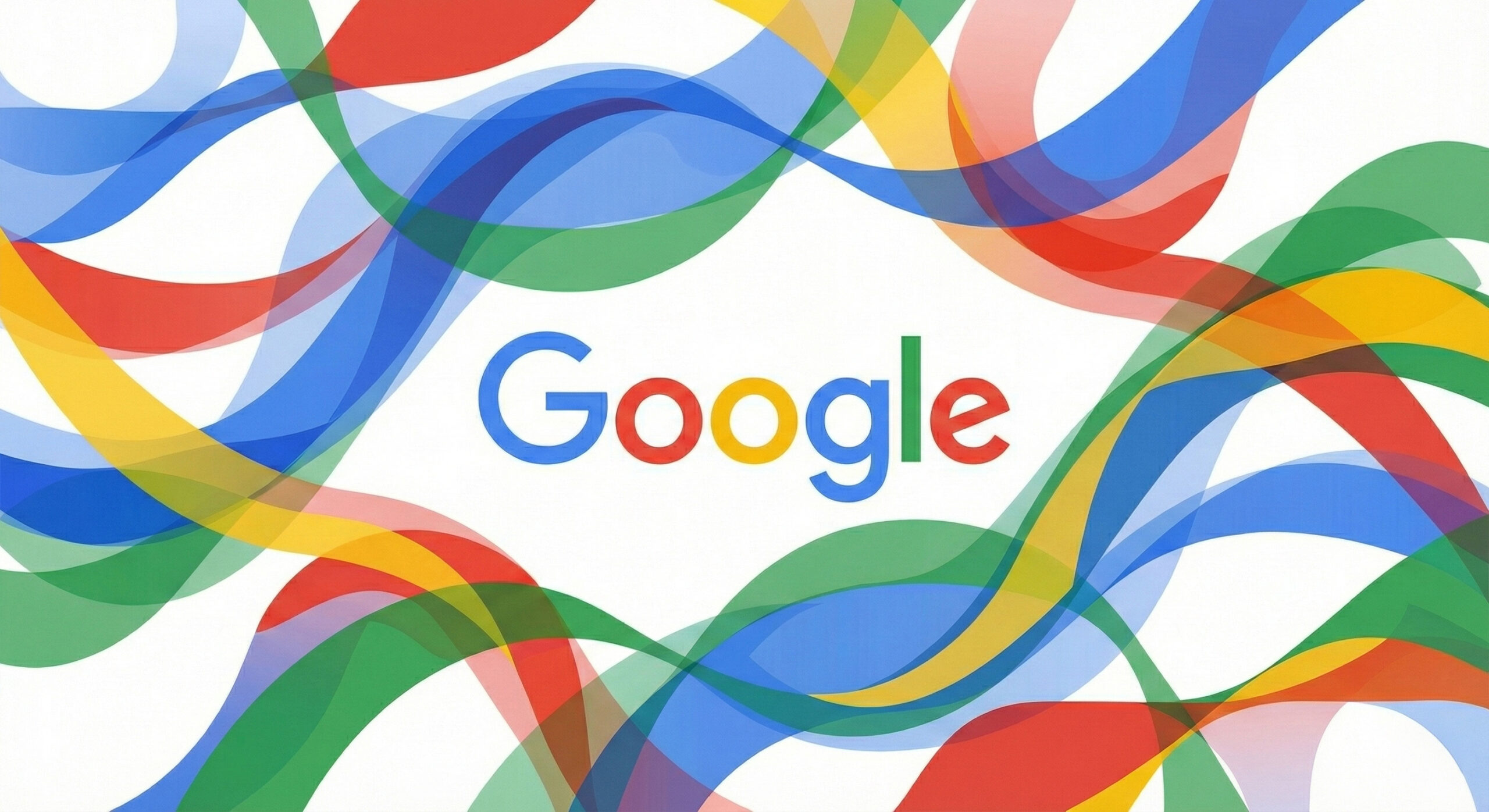 Das Google Logo vor buntem Hintergrund