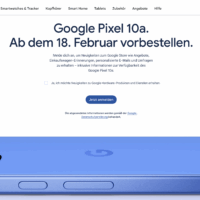 Das Google Pixel 10a in Blau