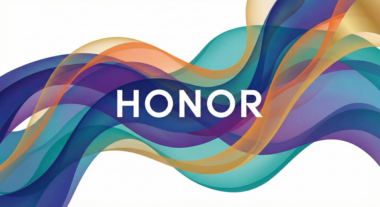 Das Honor Logo begleitet von Wellen