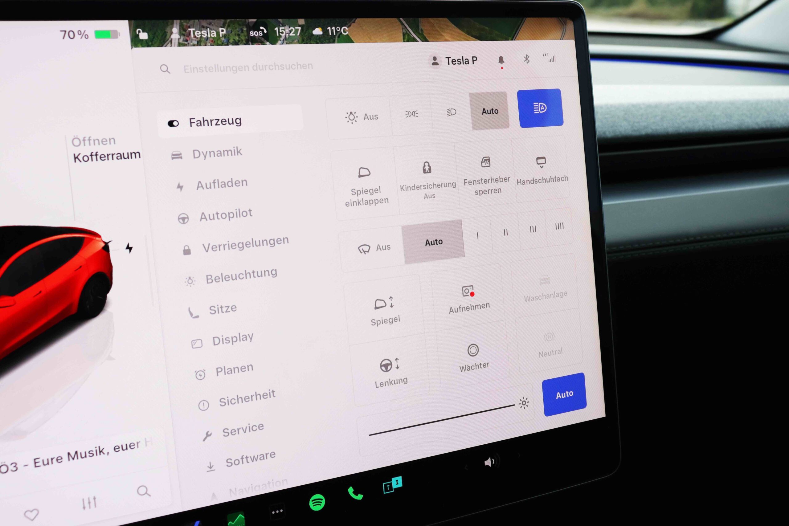 Tesla Model Y Test Display