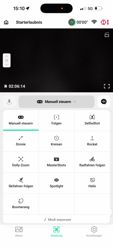 DJI Neo 2 App Kamera-Modi