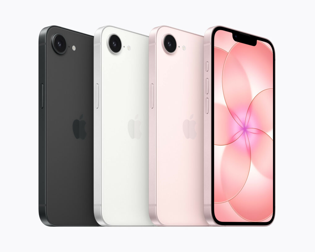 Das iPhone 17e erscheint in drei Farben, darunter das neue Soft Pink