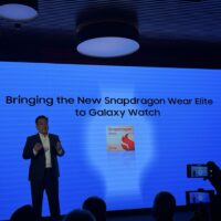 Ein Samsung Sprecher auf der Qualcomm Pressekonferenz