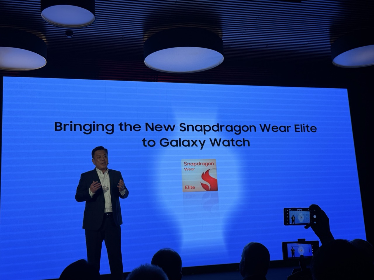 Ein Samsung Sprecher auf der Qualcomm Pressekonferenz