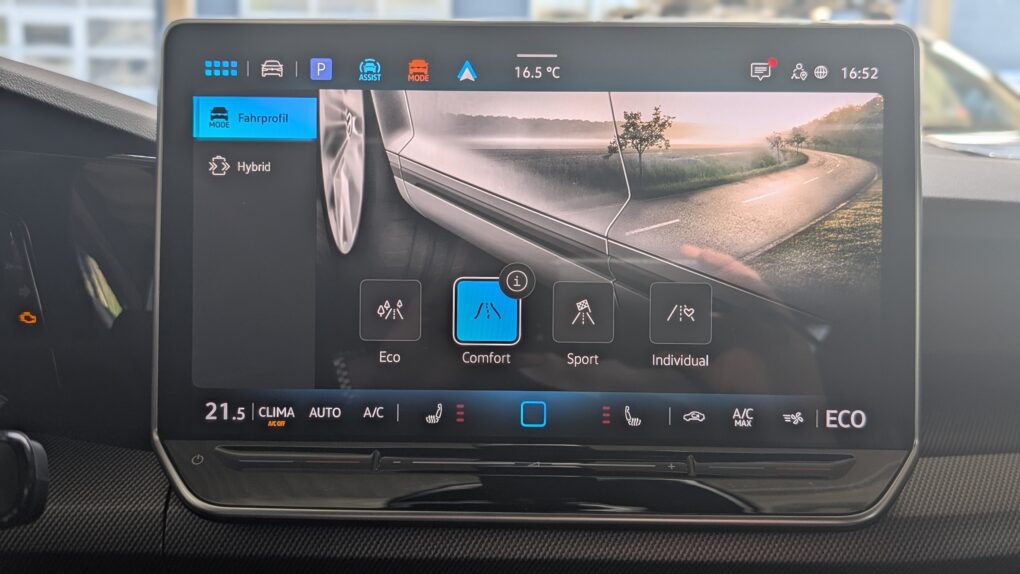 Golf 8 GTE Fahrmodi