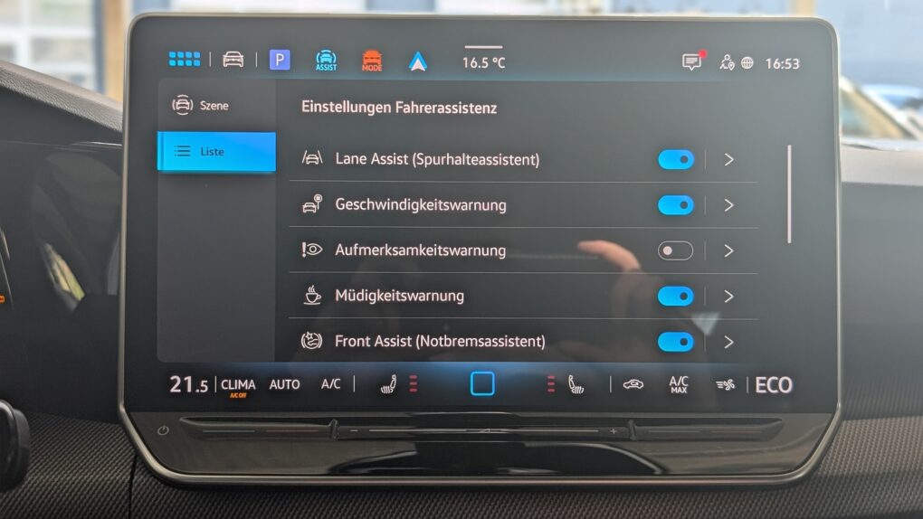 Volkswagen Golf GTE Assistenzsysteme