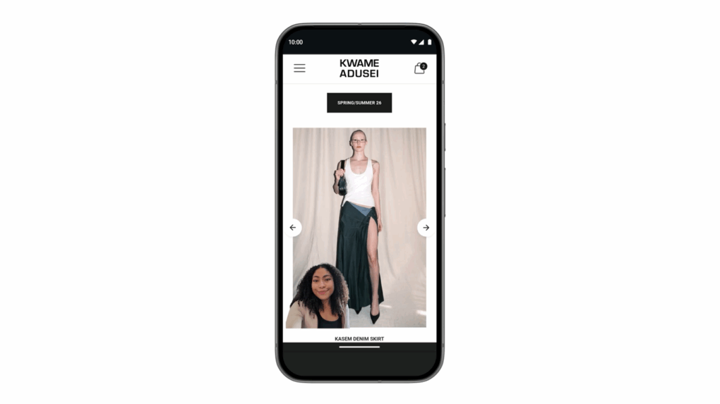 Eine Beispielaufnahme der Funktion "Screen React" von Google