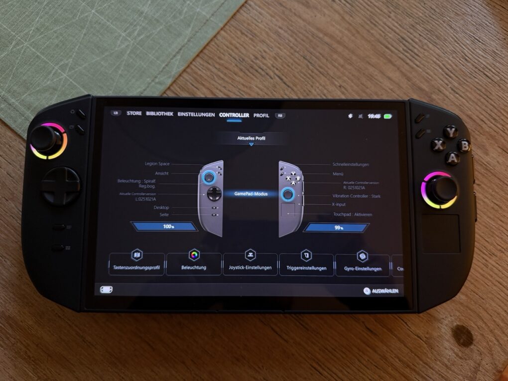 Lenovo Legion Go 2 Controller Settings