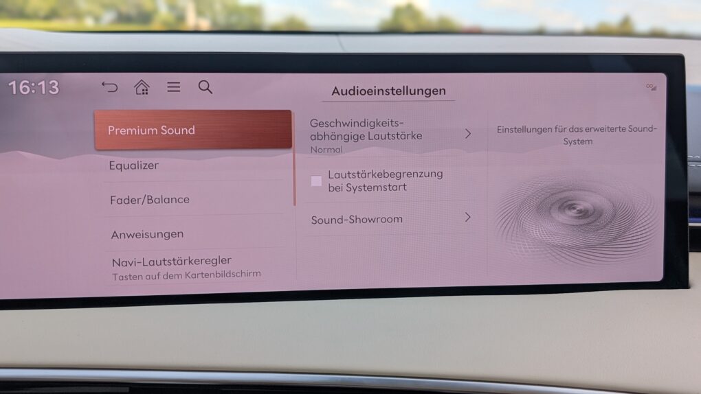 Genesis GV70 Soundeinstellungen