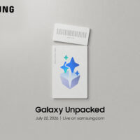 Eine Einladungskarte für das Samsung Galaxy Unpacked im Juli 2026