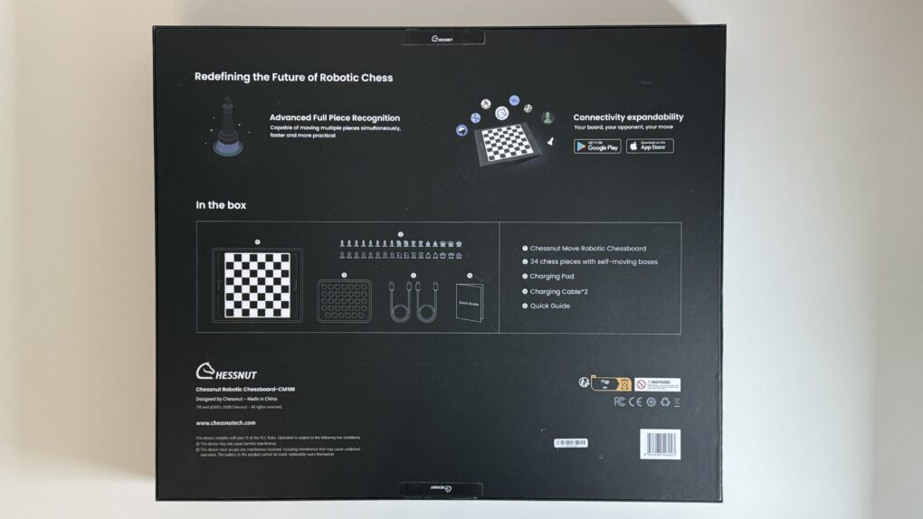Chessnut Move Verpackung Rückseite