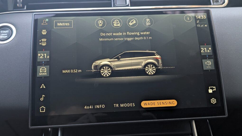 Range Rover Evoque Watttiefe
