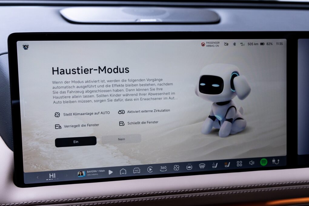 Xpeng G9 Haustier Modus