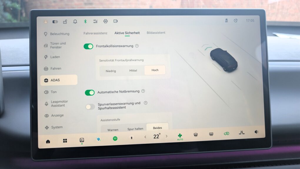 Leapmotor i C10 Aktive Sicherheit