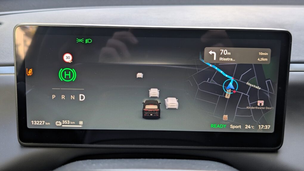 Leapmotor i C10 Fahrerdisplay